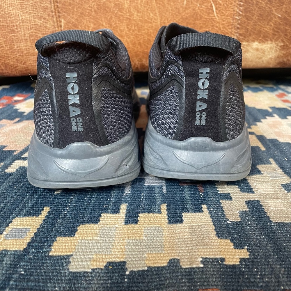 Hoka OneOne Huaka Origins Triple Black Sneaker Mens 12 - Picture 9 of 10